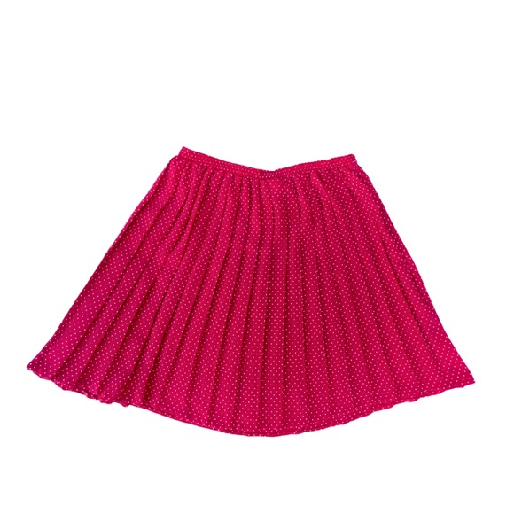 VINTAGE RED POLKA DOT SKIRT 2XL PETITE 90s PREPPY BUSINESS CASUAL FLIRTY PLEATED - Picture 2 of 6